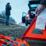 Alerter protéger secourir : gilet et triangle de signalisation sur accident