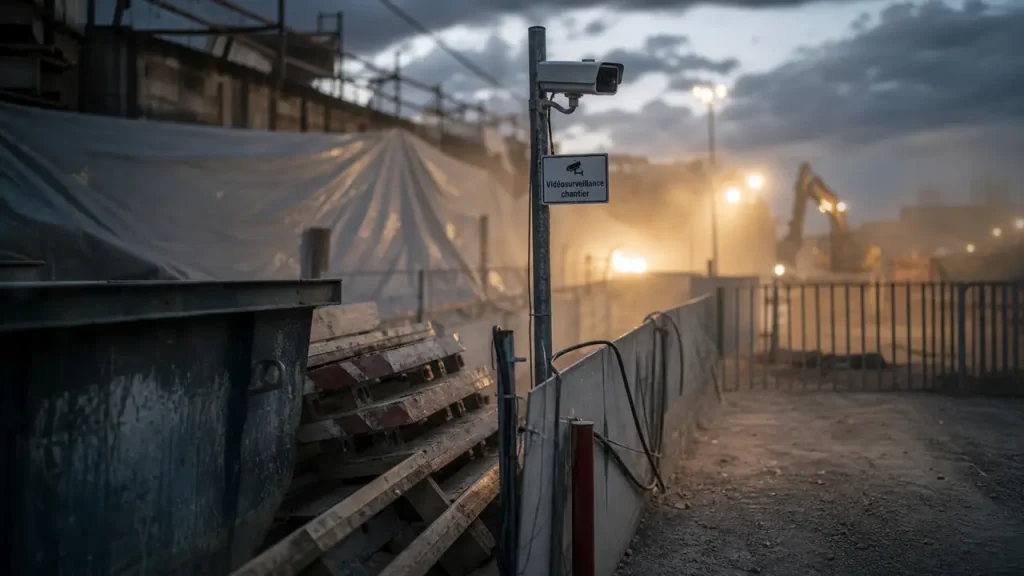 Vidéosurveillance chantier : protéger les accès sans bloquer le travail