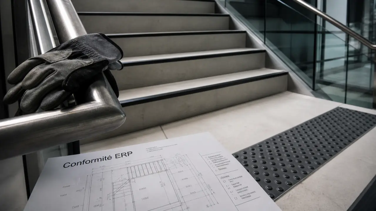 Escalier norme erp : largeur 1,20 m, marches 16 cm, conformité ERP