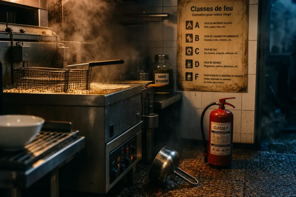 Feu de classe A, B, C, D et F : le bon extincteur selon le combustible