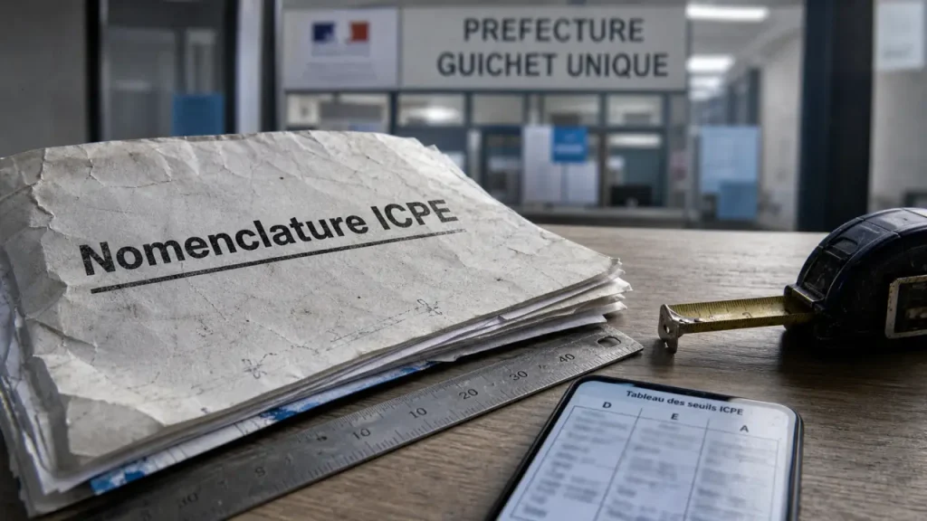 Rubrique ICPE : les seuils, les familles 1xxx à 4xxx et les régimes à distinguer