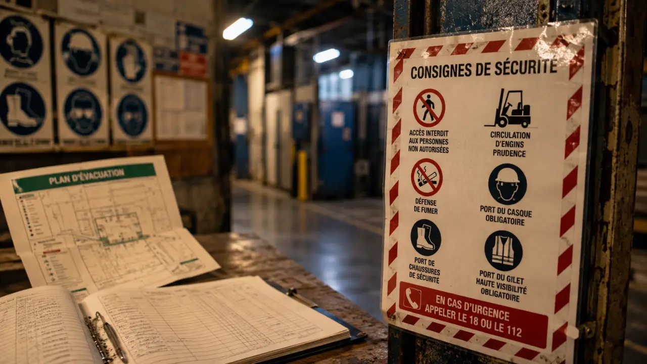 Consigne de sécurité incendie : affichage obligatoire en entrepôt