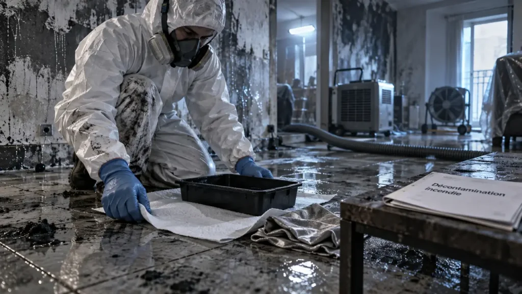 Décontamination après incendie : sécuriser les lieux contre suies, odeurs et corrosion