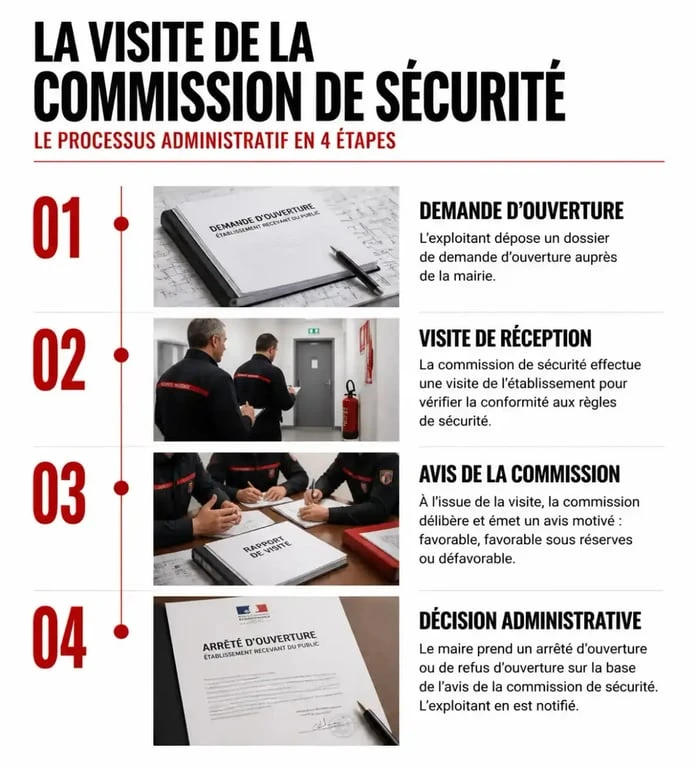 Processus de visite de la commission de sécurité ERP