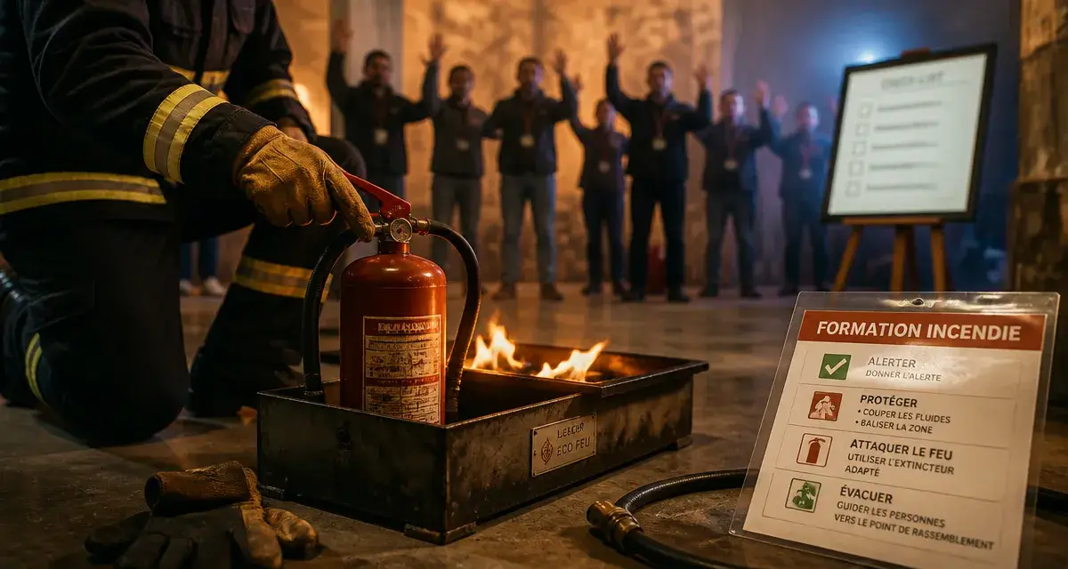 Formation incendie Toulon : extincteur et EPI en formation