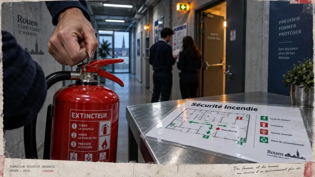 5 parcours de formation sécurité incendie à Rouen selon votre besoin et votre niveau de responsabilité