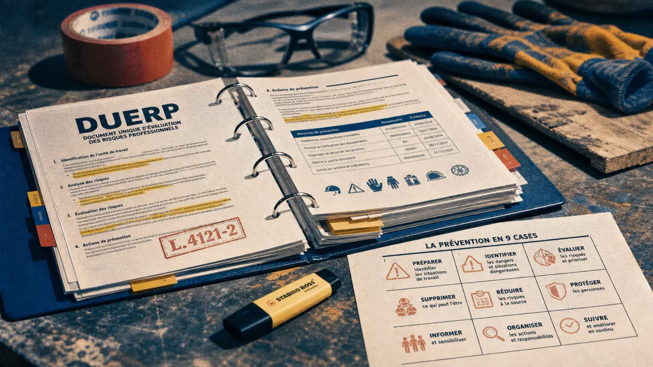 Principe generaux de prevention : DUERP, hiérarchie des risques et EPI