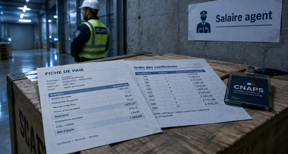 Combien gagne un agent de sécurité : fiche de paie, coefficient et primes
