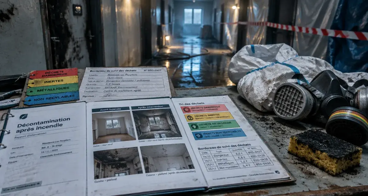 Décontamination après incendie : réglementation et justificatifs à réunir avant de réoccuper les lieux