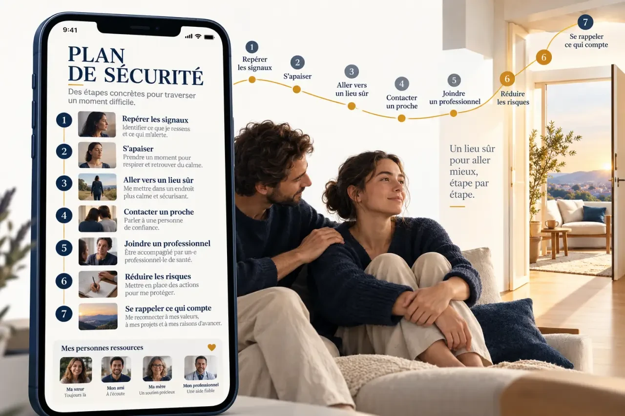 Plan de sécurité en sept étapes pour faire face à une crise suicidaire