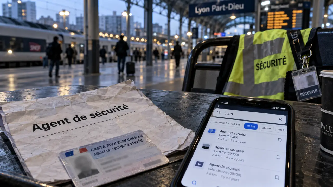 Offre d'emploi agent de sécurité à Lyon : recherche trajet et contrat